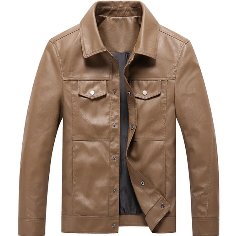 Весенне-осеннее тонкое стильное пальто с карманами и отложным воротником