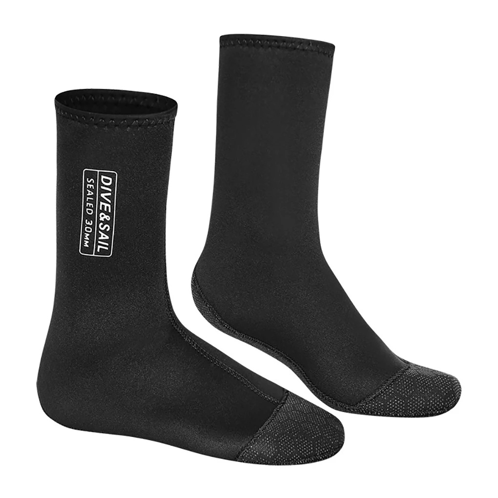 

2-piece DIVE SAIL 3MM Diving Socks Cold-proof Wear-resistant Warm Non Slip Toe Cap Wetsuit Shoes for Surfing Swimming 【M】