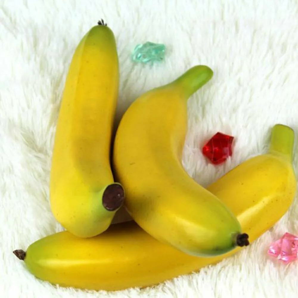 

Fruit Home Decor Props 6pcs Lightweight Artificial Bananas Plastic+Foam Decorative Simulation Durable High Quality