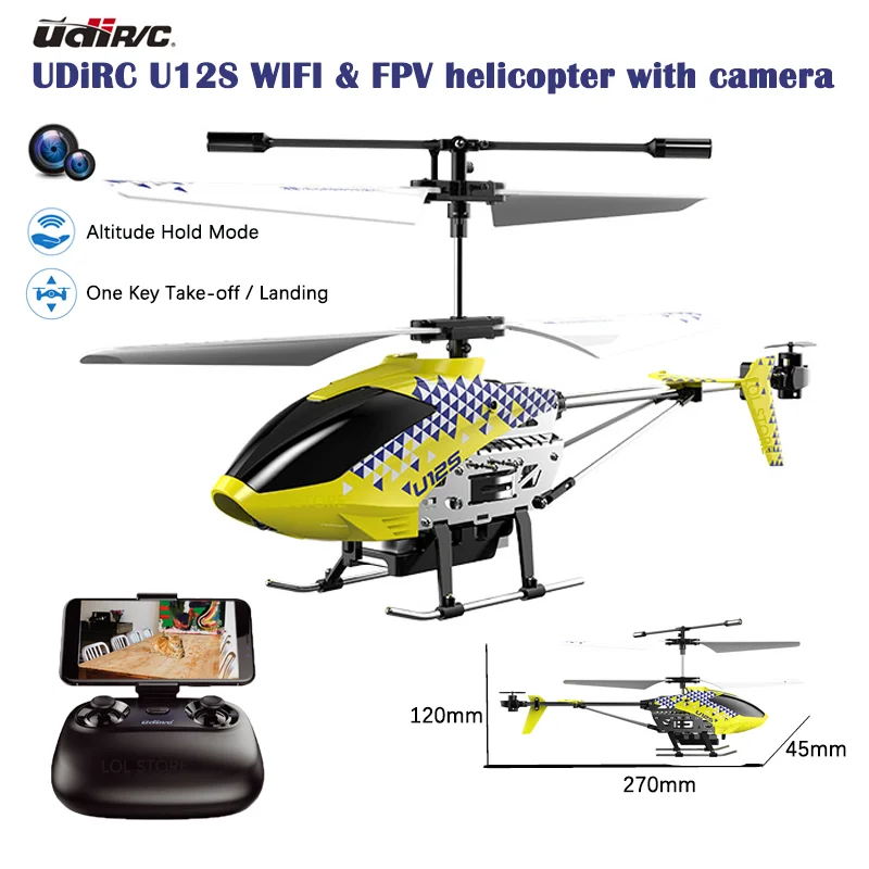 

XKS U12S RC Helicopters 2.4Ghz 0.3MP WiFi With Camera FPV Gyro Remote APP Control Drone RTF Mini RC Quadcopter Toys Gift for Kid