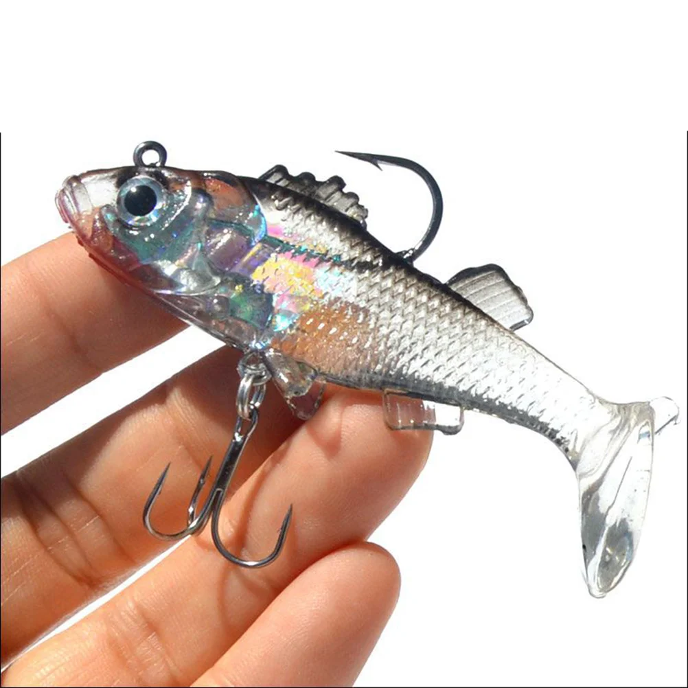 

Soft Fishing Lures with Hooks Freshwater Saltwater Fishing for Walleye Snakehead Trout Bass Salmon