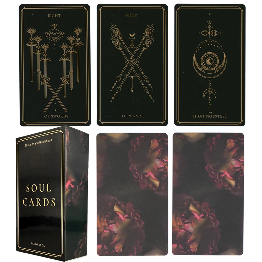 

12x7cm Tarot English Version Runes Divination for Beginners with Guidebook Taro Sturdy Beautiful Cards Prophecy Deck