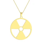 Cxwind подвеска в виде символа радиационной опасности, ожерелье с радиоактивной идентификацией, эмблема, эмблема кибер-готического логотипа, промышленный Сталкер