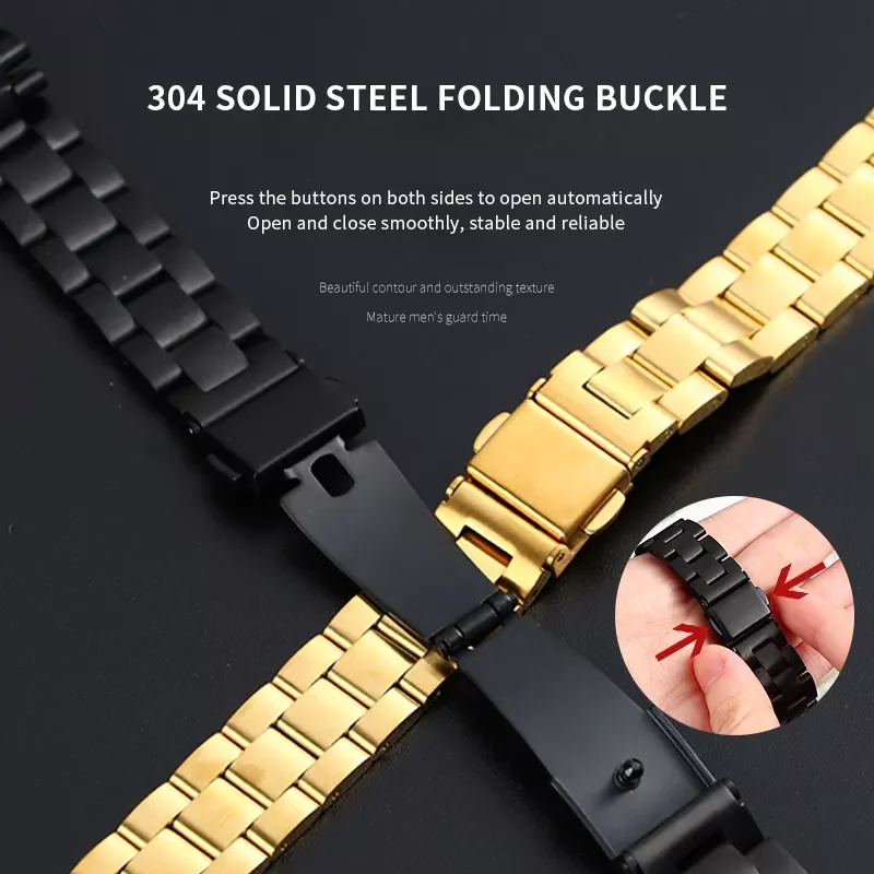 Metal Strap Compatible Apple Watch Band 38mm 40mm 41mm 44mm 42mm 45mm Stainless Steel Bracelet for iWatch 7 6 SE 5 4 3 2 Series