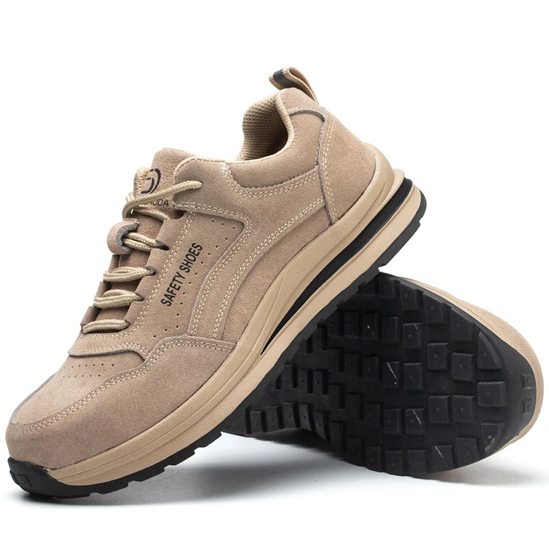 Мужская мода большого размера со стальным носком рабочая защитная обувь