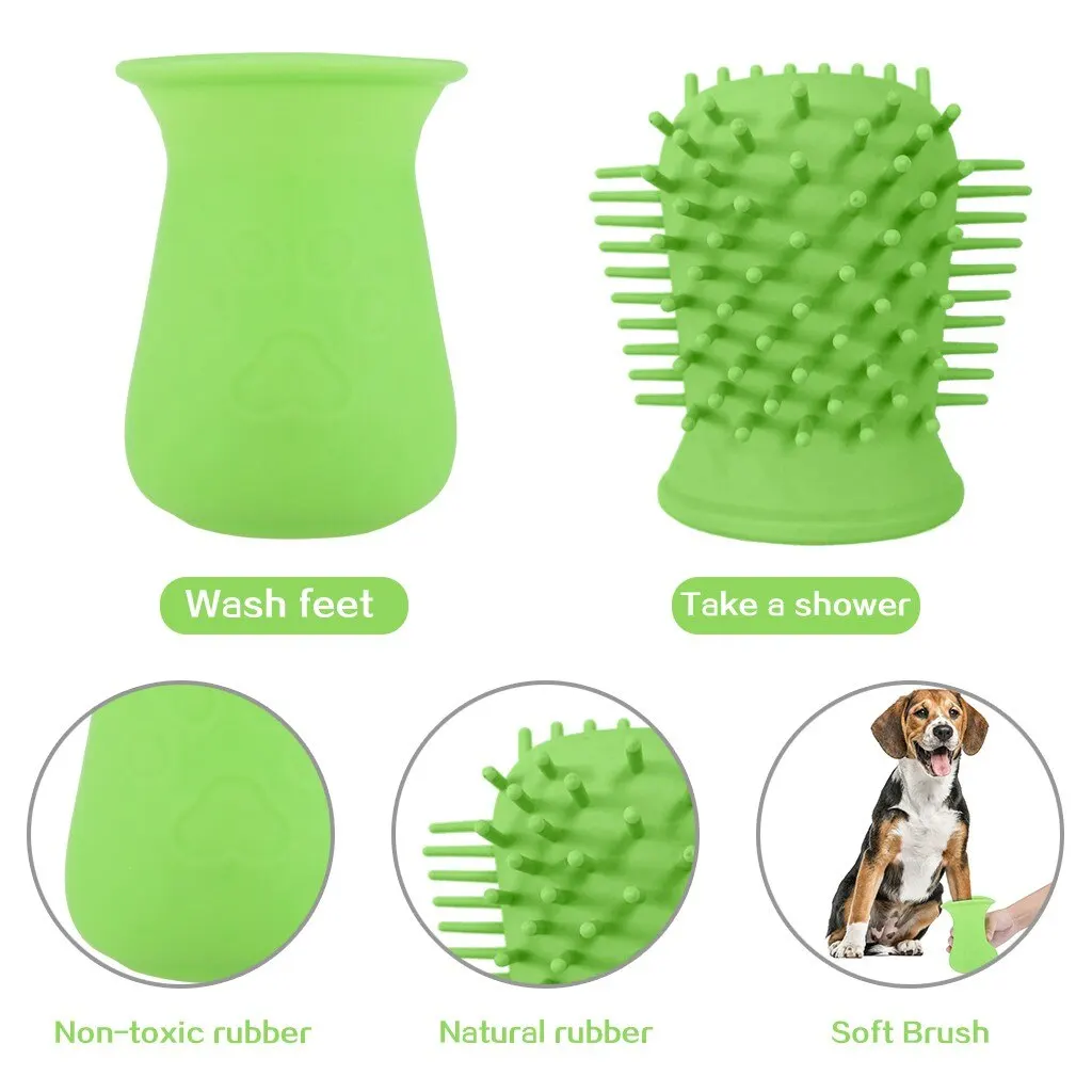 

Soft Silicone Combs Portable Outdoor Cleaner Dog Paw Cup Pet Foot Washer Cup Paw Clean Brush Quickly Foot Cleaning Bucket
