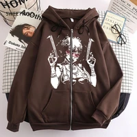 2022 women letter printed hoodies harajuku vintage high street loose zip hoodie long sleeve hoodie y2k star clothes top fashion