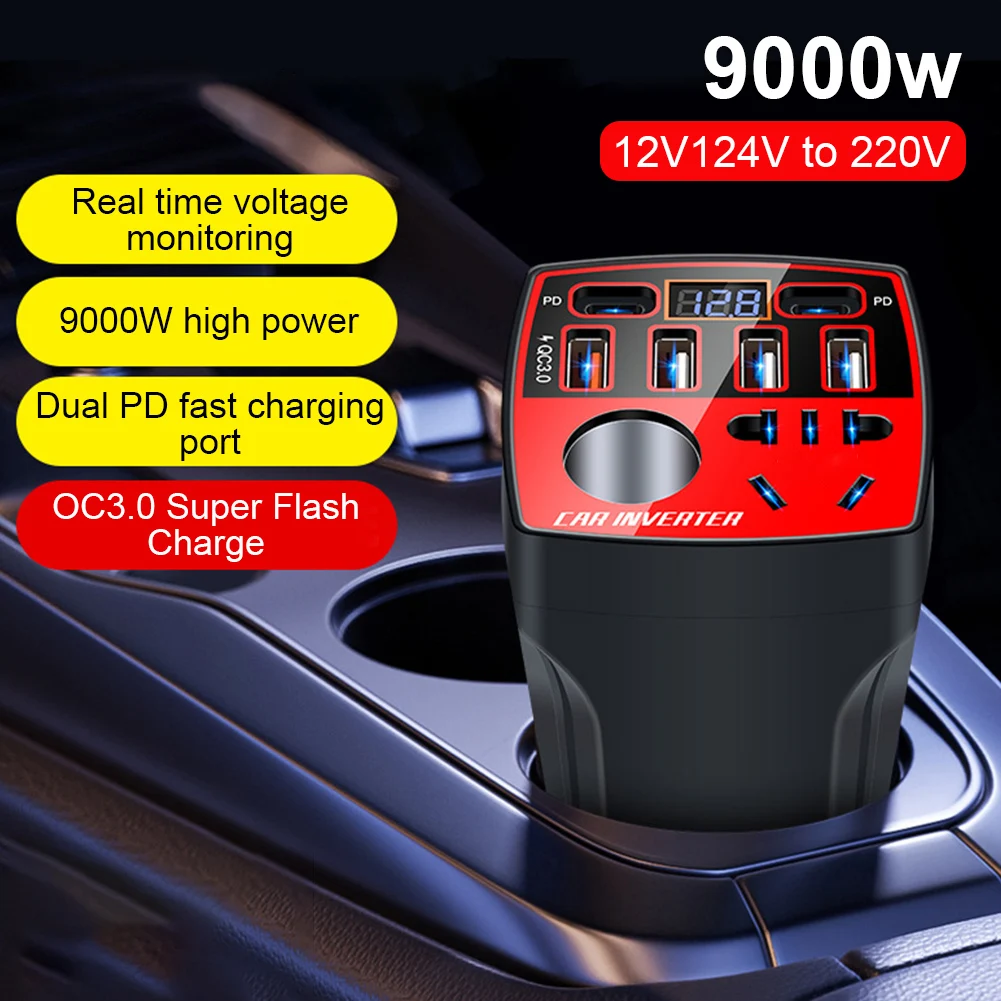 Автомобильный инвертор постоянного тока 12 В/24 В в AC220V Автоматический