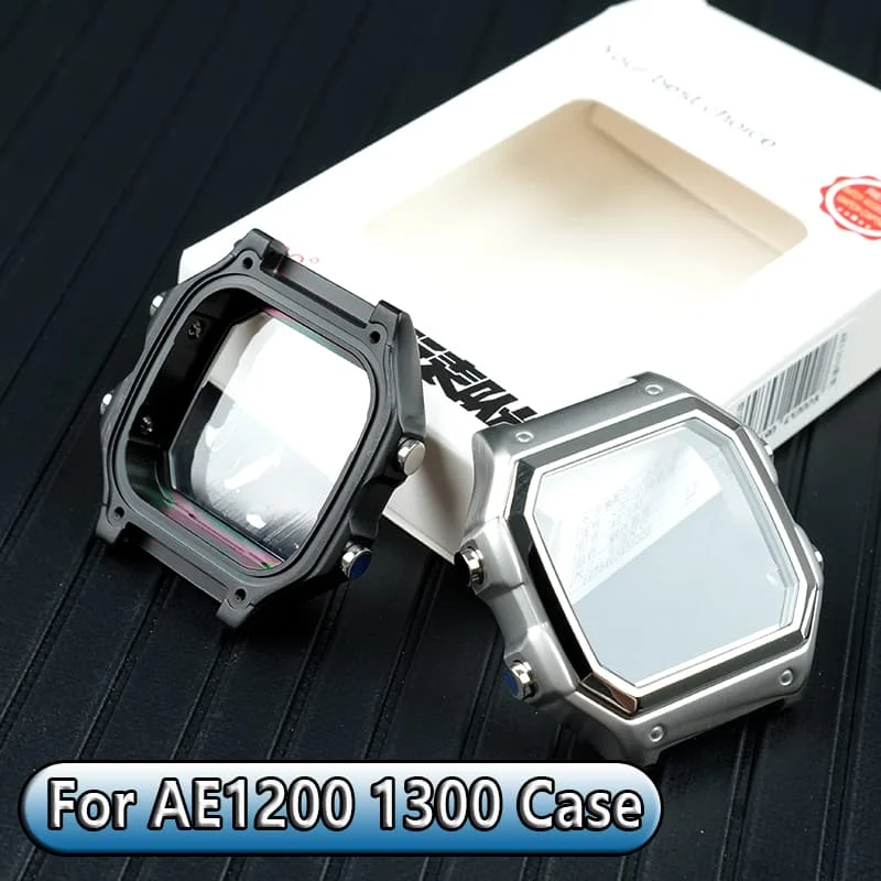 Фото Для Casio AE1200 Нейлоновый ремешок для часов Металлический корпус AE-1200 Модифицированная нержавеющая сталь 304 Передняя крышка часов Водонепроницаемая кольцевая пленка для часов №1