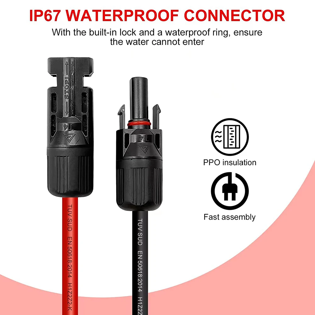 1 пара удлинительного кабеля для солнечной панели разъемы солнечных