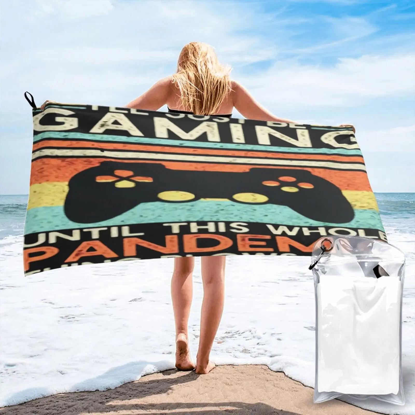 

Pandemic Gaming Video Player Beach Towel Beach Cover Towel Beach Beachwear Towels Xxl Beach Towel Bath And Shower Beach Towels