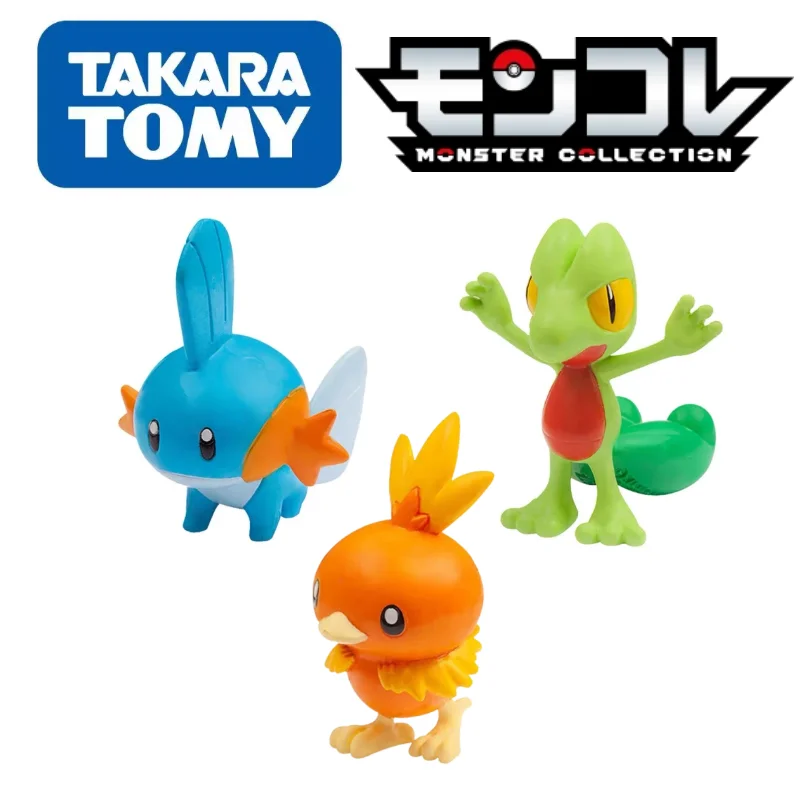 

BANDAI Pokemon Figures Ruby Sapphire 3 Initial Pokemon Treecko Torchic Mudkip Toys High-Quality Exquisite Appearance Anime toys