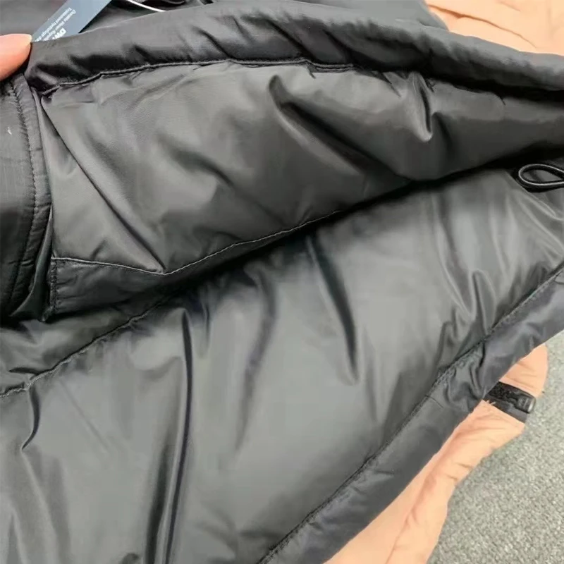 Men'S And Women'S 2023 Autumn And Winter New Stitching Down Jacket Fashion Stand-Up Collar Warm, Windproof And Waterproof Parka