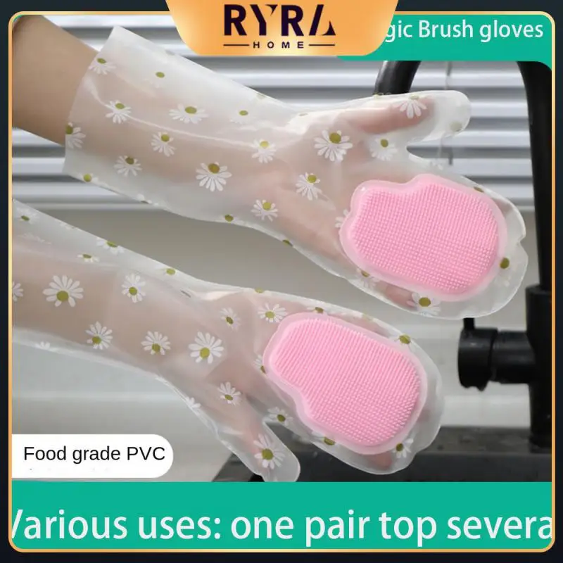 

Modern Washing Bowl Gloves Multifunctional Gloves Household Waterproof Kitchen Clean Tools Dishwashing Gloves Food Grade Pvc
