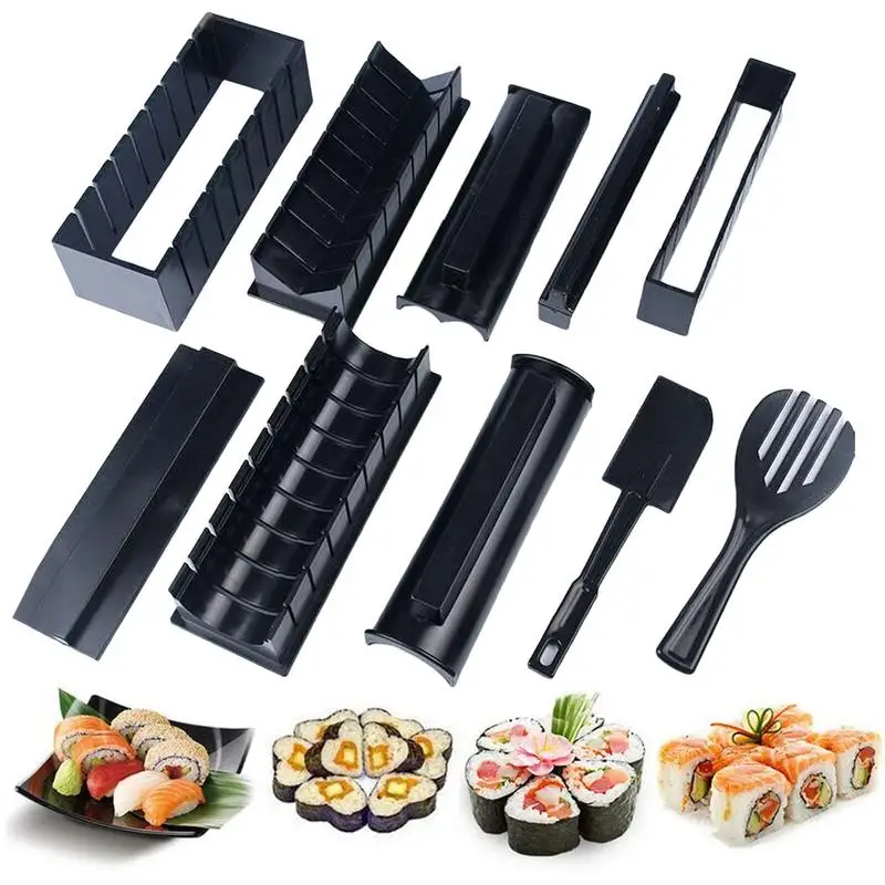 

Sushi Maker Tool Sushi Making Kit 10Pcs DIY Sushi Making Kit Rice Roll Mold Home Kitchen Sushi Set For Sushi Rolls Maki Rolls