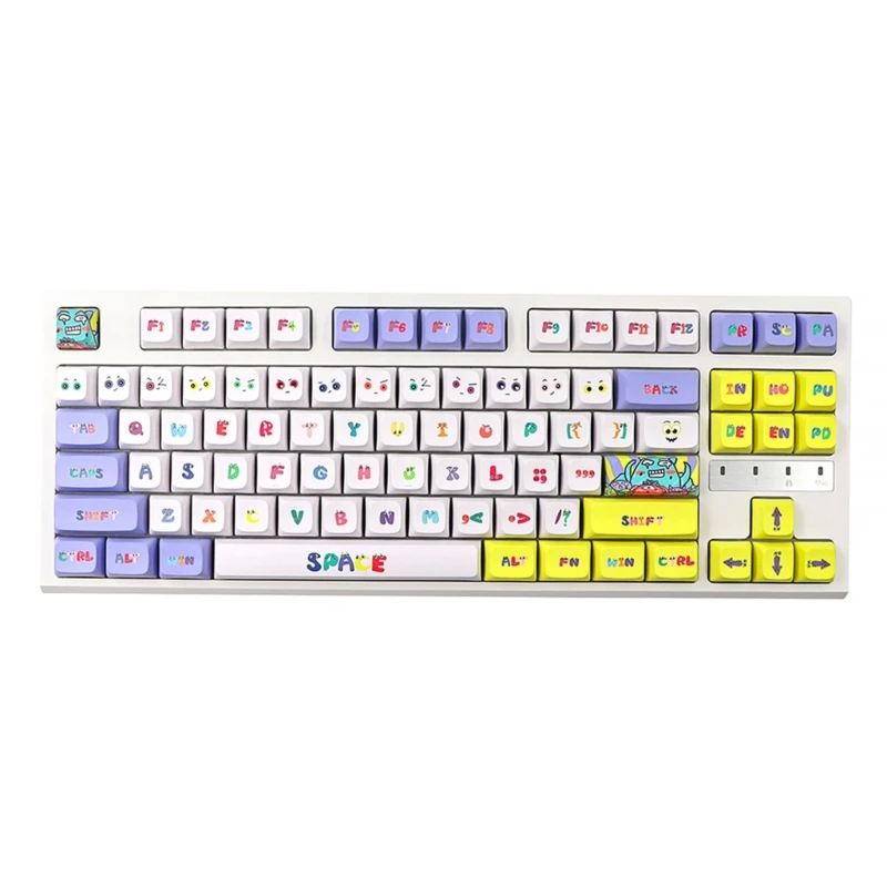 

144 клавиш/комплект, колпачки для механической клавиатуры XDA с цветными цифрами на удачу