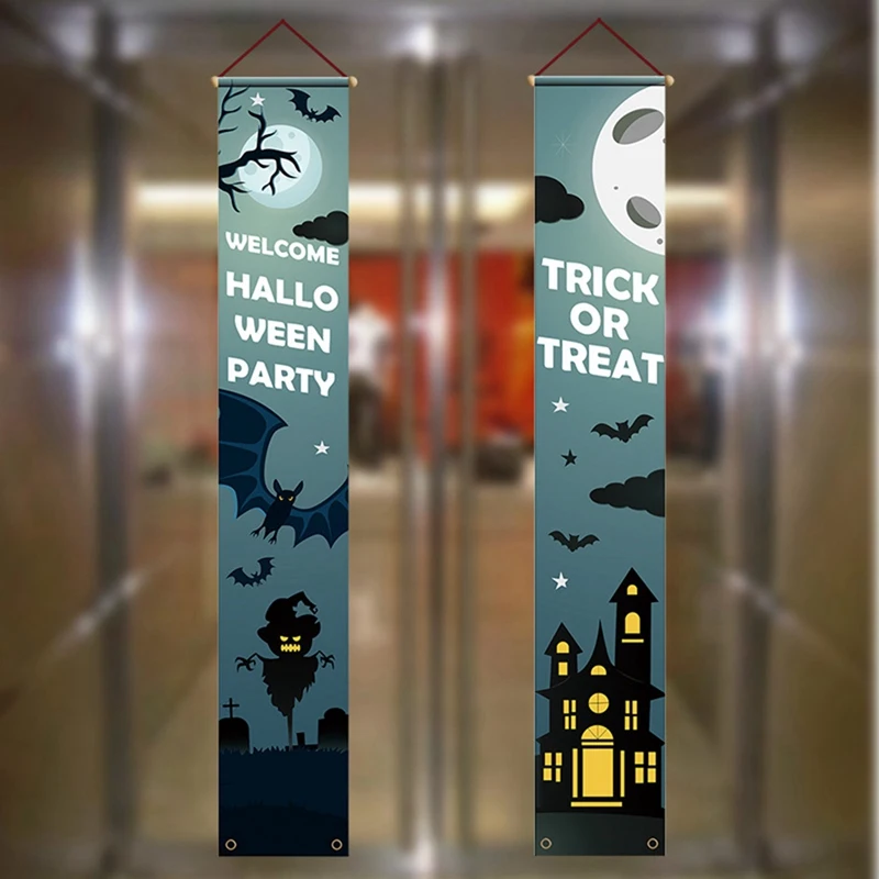Украшения на Хэллоуин знаки крыльце приветственный баннер подвесной флаг с