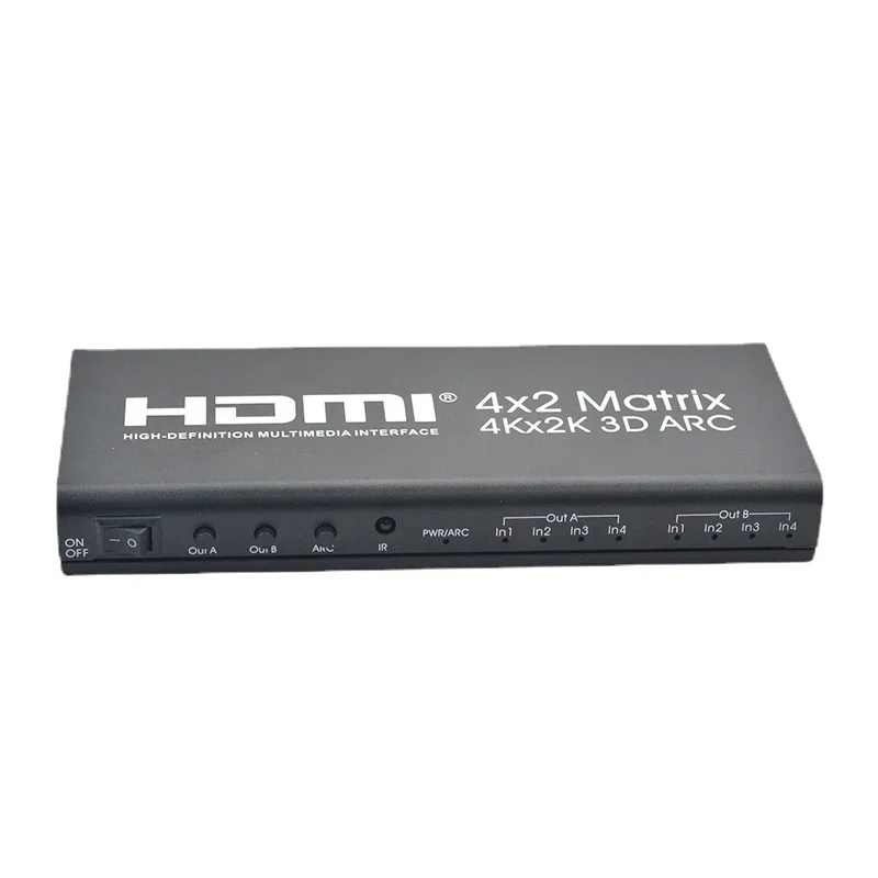 Переключатель высокой четкости HDMI Matrix 4x2 — распределитель 4Kx2K с возвратным