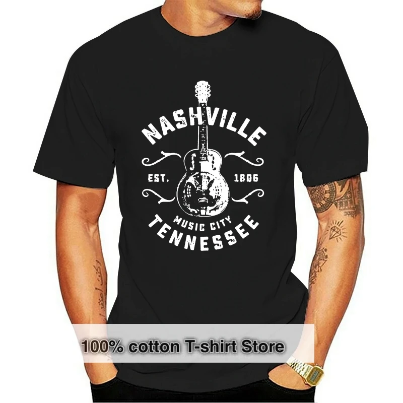 

Music City Tee Shirts Man Uniform Print Nashville For Big Boy Plus Size Clothing Tops