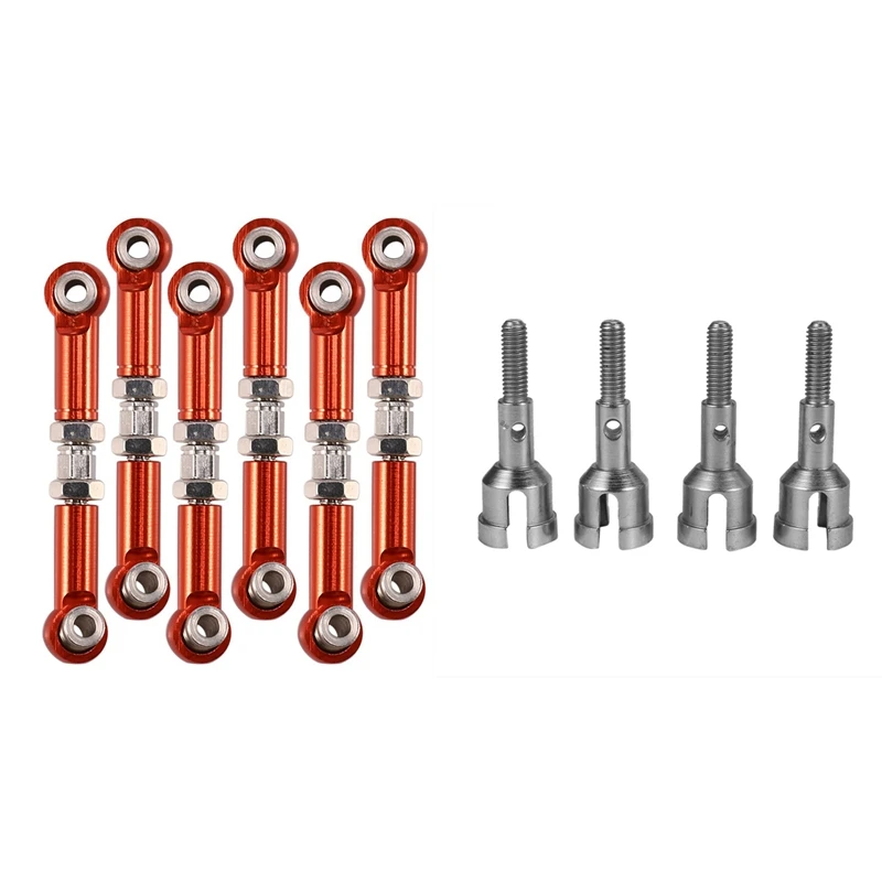 

4 шт. колесные оси 1/18 RC автомобиль багги грузовик запасные части с 6 шт. металлических стержней аксессуары Передняя/задняя и сервопривод