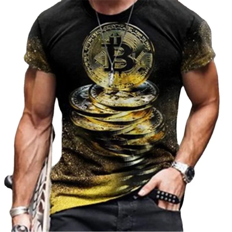 

2022 Digital Printing Pullover Men's T-Shirt Casual Round Neck Short Sleeve Harajuku Casual Slim Men's T-Shirt streetwear