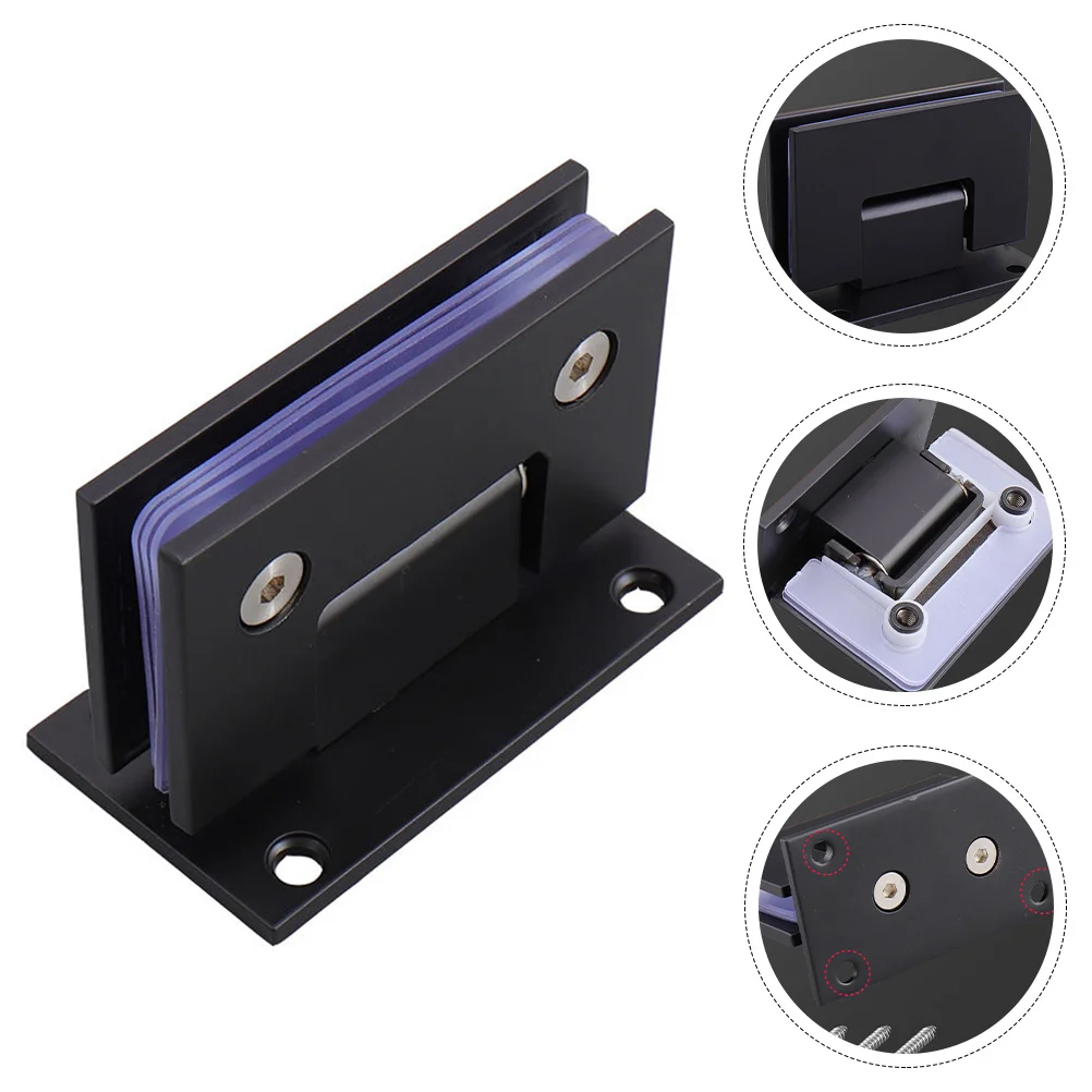 

Cupboard Door Hinges Cabinet Clamp Heavy Duty Frameless Shower Glass Pivot Square Stand Clamps