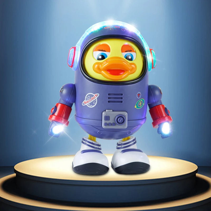 

Electric Dancing Toy Space Duck Children Boy Sing Robot Toy with Music Light Cartoon Funny Walking Duck 3-6 Months 1 Year Old