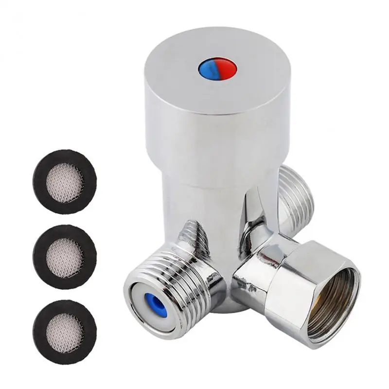 

G1/2 Hot Cold Water Mixing Valve Thermostatic Mixer Temperature Control For Automatic Faucet