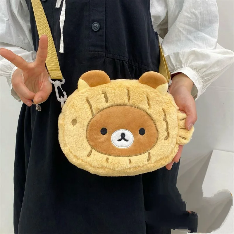 Kawaii Rilakkuma Snapper сумка на плечо мультяшная плюшевая для хранения осенняя новая