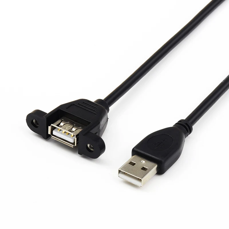 Удлинительный кабель USB «папа»/«мама» с медным сердечником, двойной щит с отверстием для винта, 30 см, 50 см, 100 см, 150 см, 200 см, 300 см