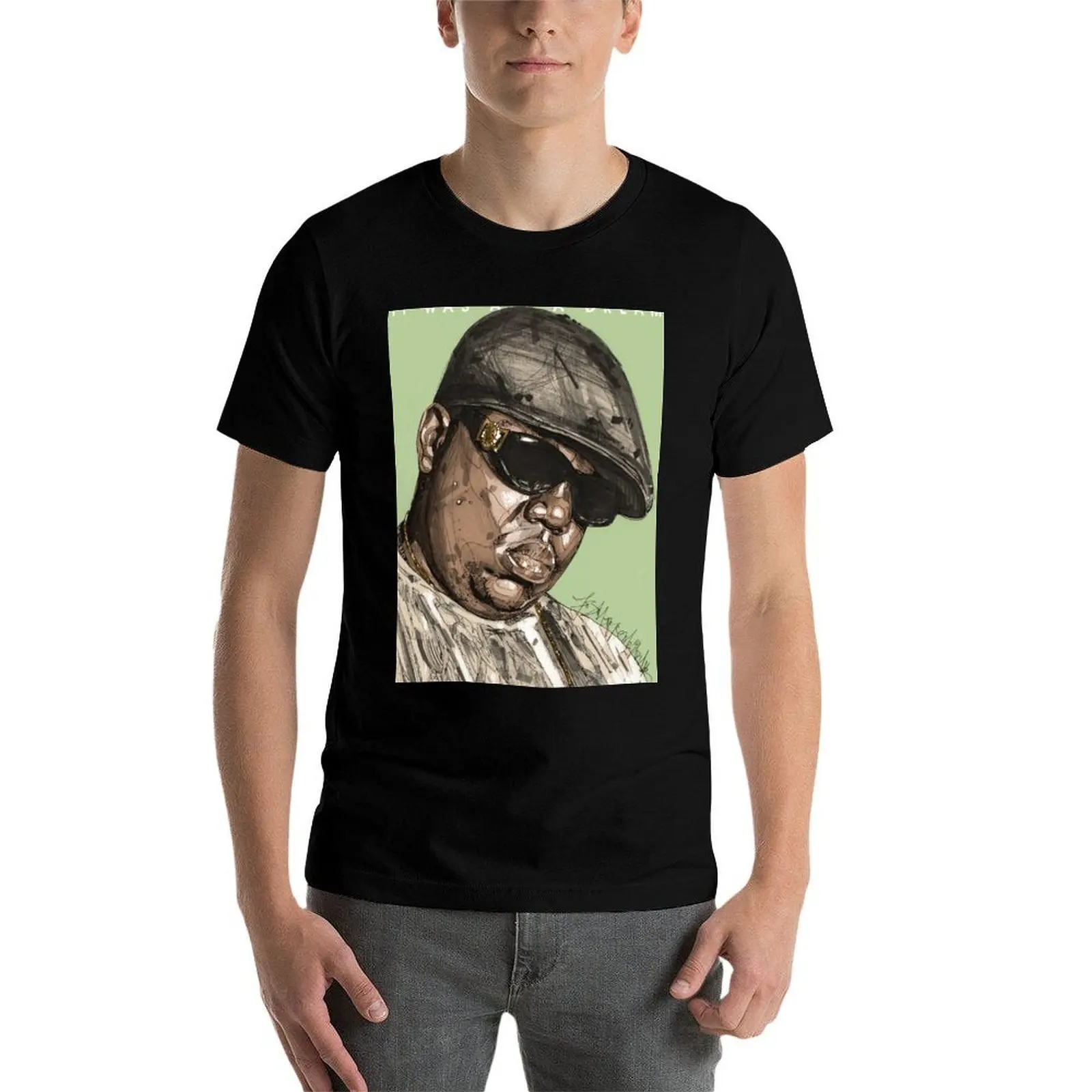 Фото Футболка с рисунком Biggie Smalls, футболка с короткими рукавами для занятий в тренажерном зале №4