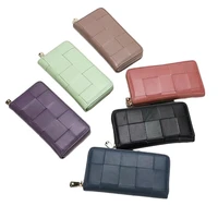 new trends wallets women luxury brand design long wallet 100 sheepskin zipper purses female purse credit card holder