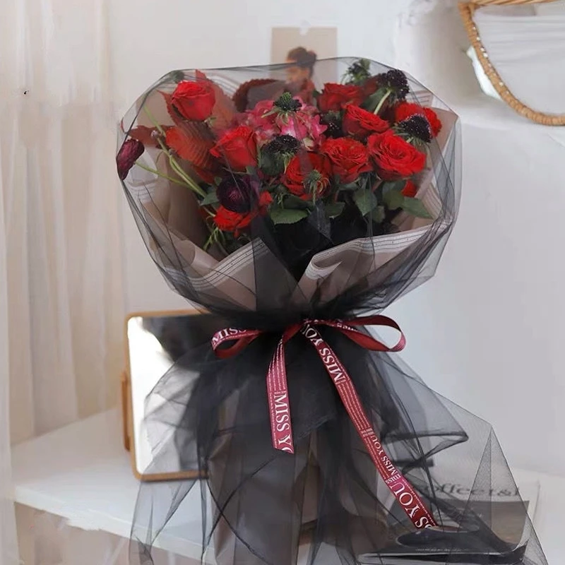 

1.6*1.5M Flower Packaging Yarn Fresh Dried Bouquet Wrapping Gauze DIY Creative Gift Decoration Wrap Material for Flower Shop