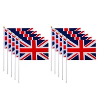 10pcs britan stick flags mini handheld united kingdom national banner for queen platinumm jubilee british national day decor