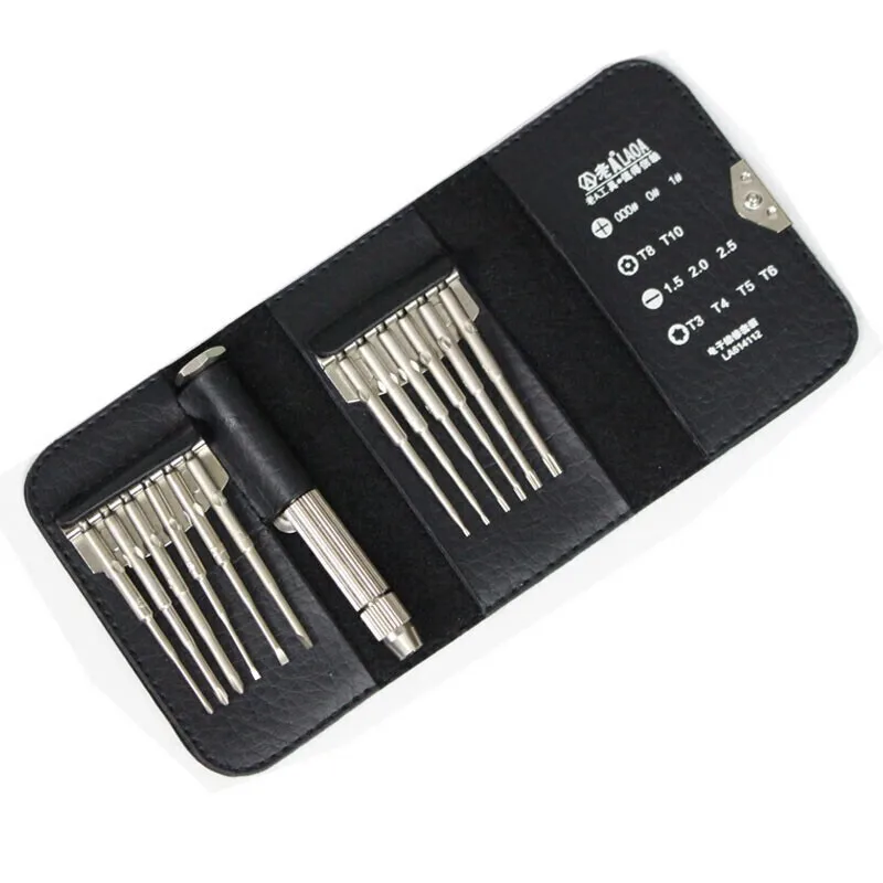 Набор прецизионных отверток LAOA 12 в 1 черный комплект для ремонта электроники