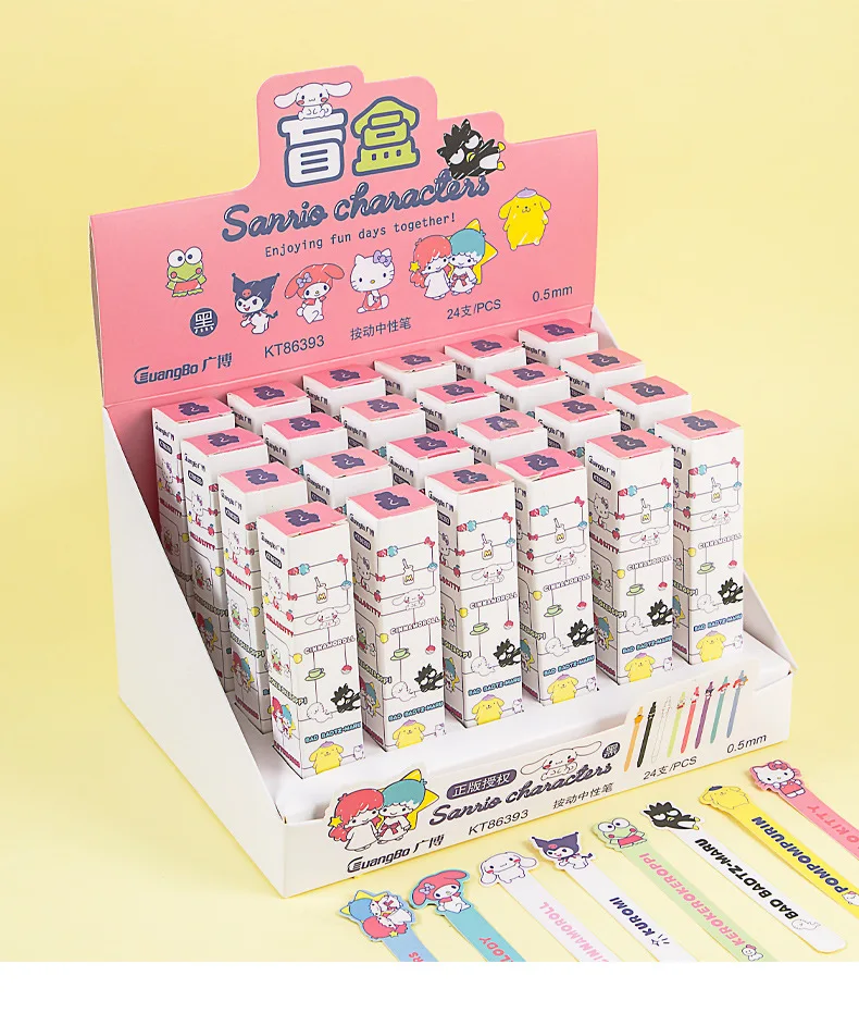 Random One Sanrio Melody Cinnamoroll Babycinnamoroll Hello Kitty Girl Cute Student Press Gel Pen Good-looking