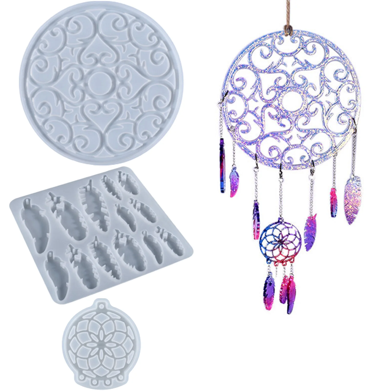 

3 шт., форма «Ловец снов» из эпоксидной смолы