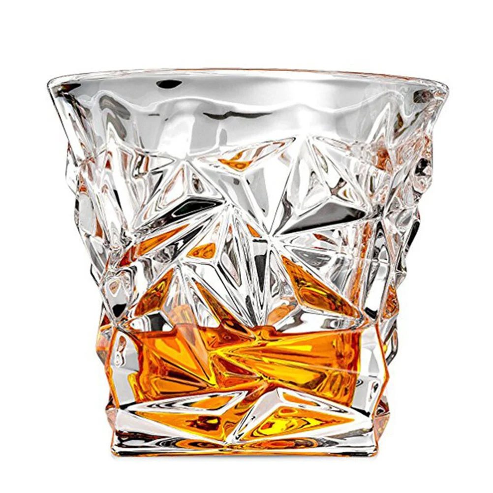

2pcs Beer Mug Diamond Cut Creative Transparent Whiskey Cup for Party