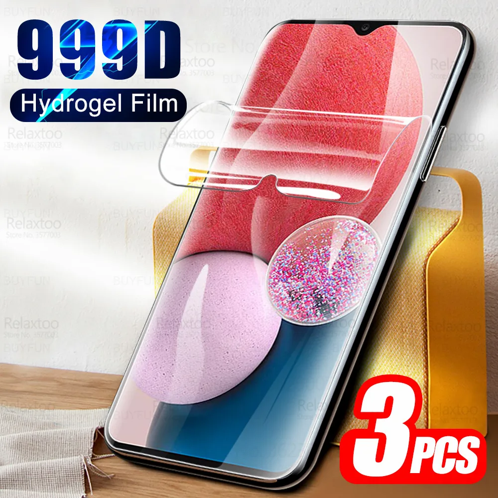 

3Pcs 999D Curved Hydrogel Film For Samsung A13 Screen Protector For Galaxy A13 4G A 13 6.6" A135F Soft Film Not Tempered Glass
