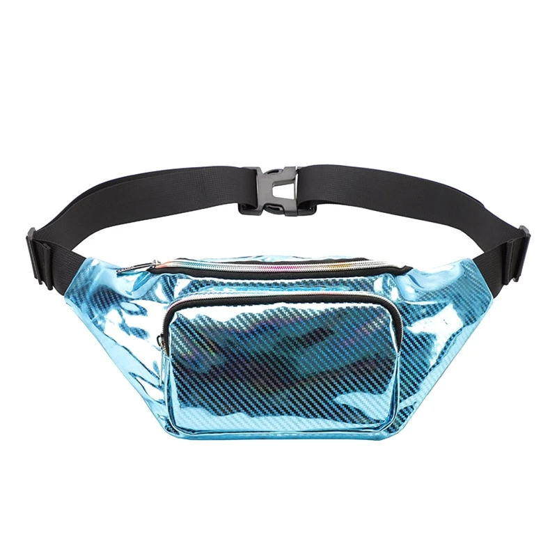 

Fashion Holographic PVC Fanny Packs for Women Fashion Translucent Waist Bag Girls Travel Chest Phone Pouch Crossbody Bag