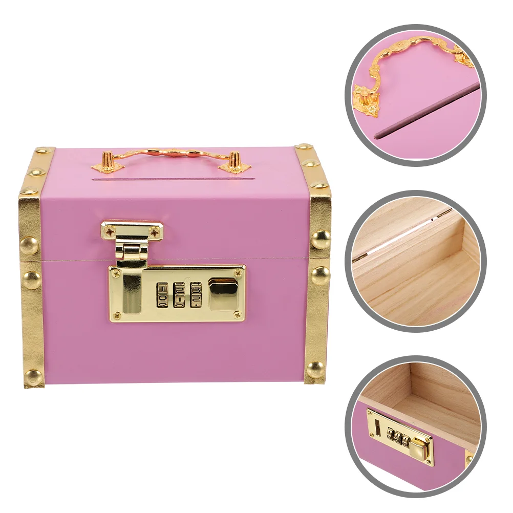 

Lovely Saving Pot Girl Piggy Bank Kids Gift Woodsy Decor Money Box Lock Coin Jar Big Piggy Bank
