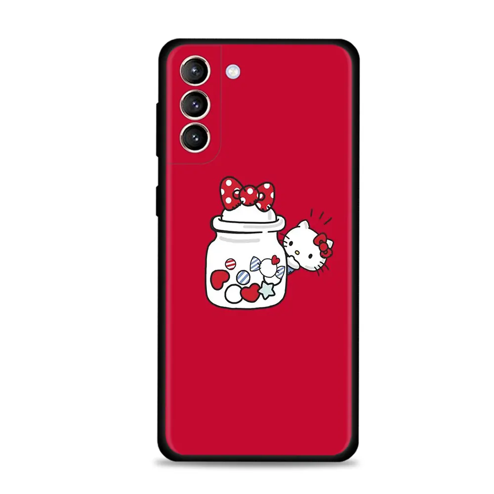 Hello Cat Cellphone Cover For Samsung Galaxy S22 S21 S20 FE Ultra S9 S10 Plus S10e S8 Note 10Plus 20Ultra Phone Case |