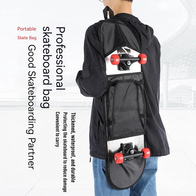 

Skateboard Bag Dual Rocker Universal Skateboard Storage Bag Portable Portable One Shoulder Strap Storage Bag