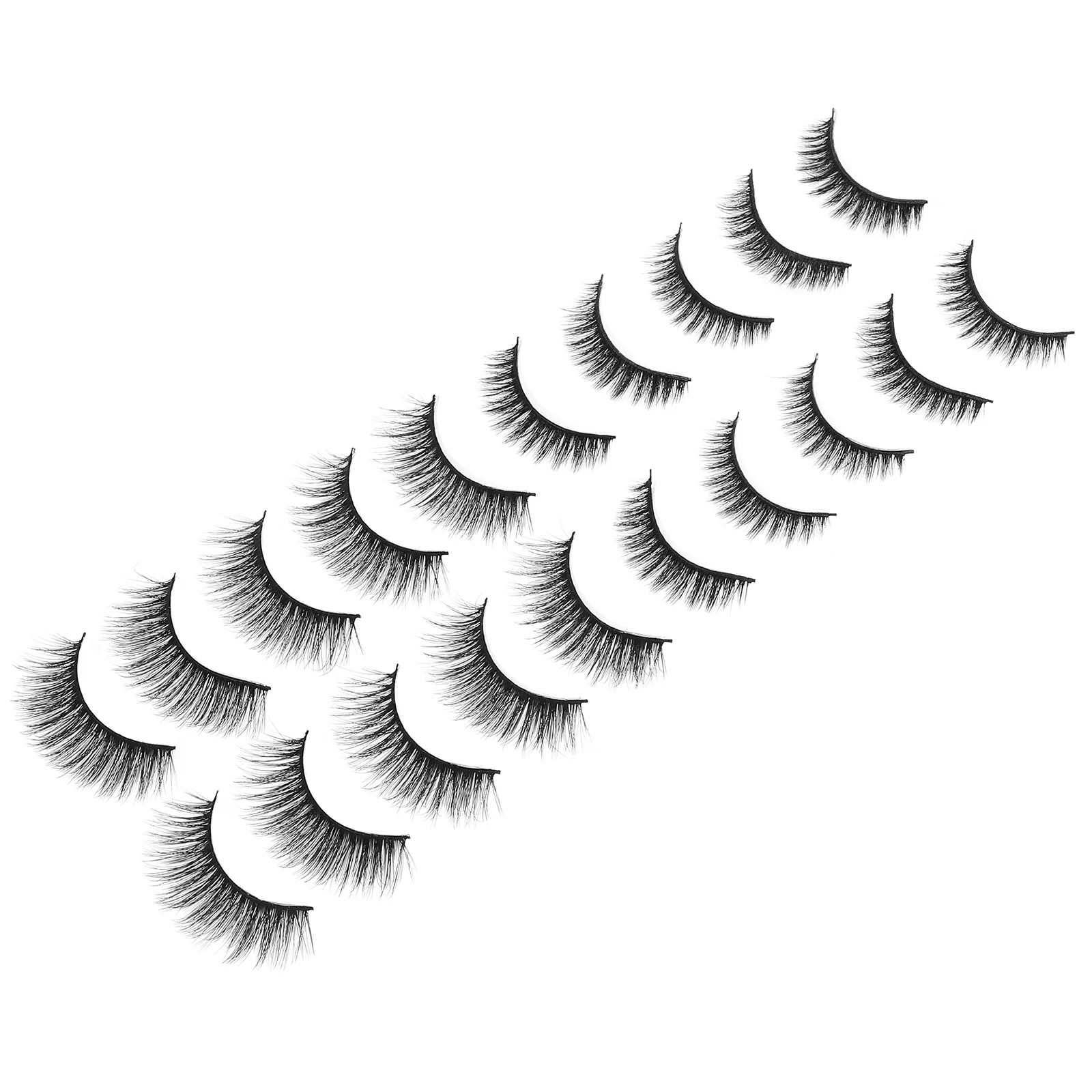 

Eyelashes False Lashes Eye Natural Eyelash Fake Reusable Makeup Black Flase Soft Adhesives Light Lash Cosplay Thick Women