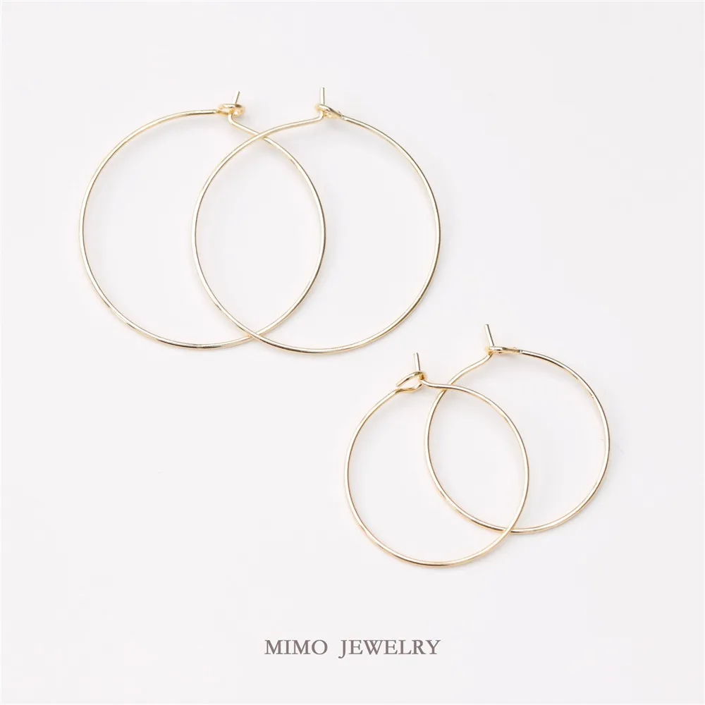 

Brass Metal Huggie Earrings For Women Fashion Jewelry High Quality Big Hole Gold Color Round Earring M-773