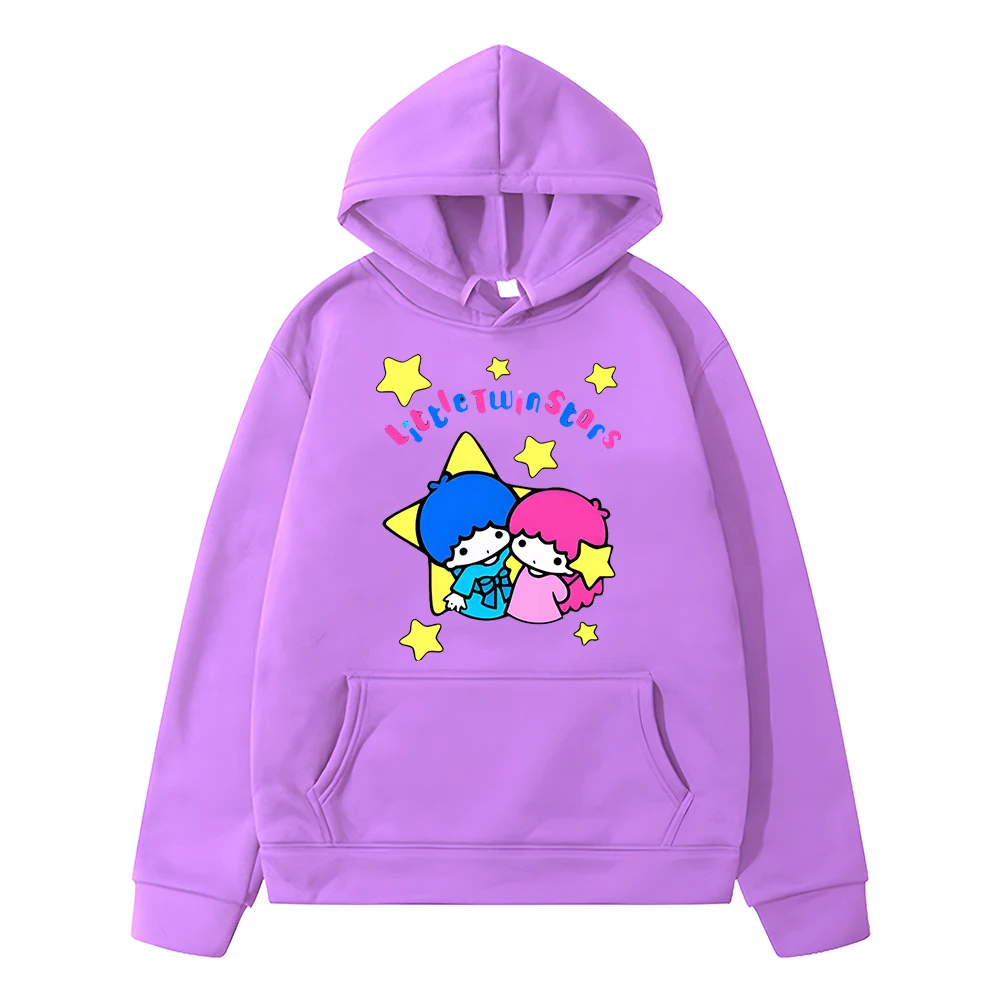 

Kids Hoodies Little Twin Stars Boy Girl Clothing Fleece Sweatshirts Autumn Sanrio Casual Hooded MINISO anime hoodie y2k sudadera