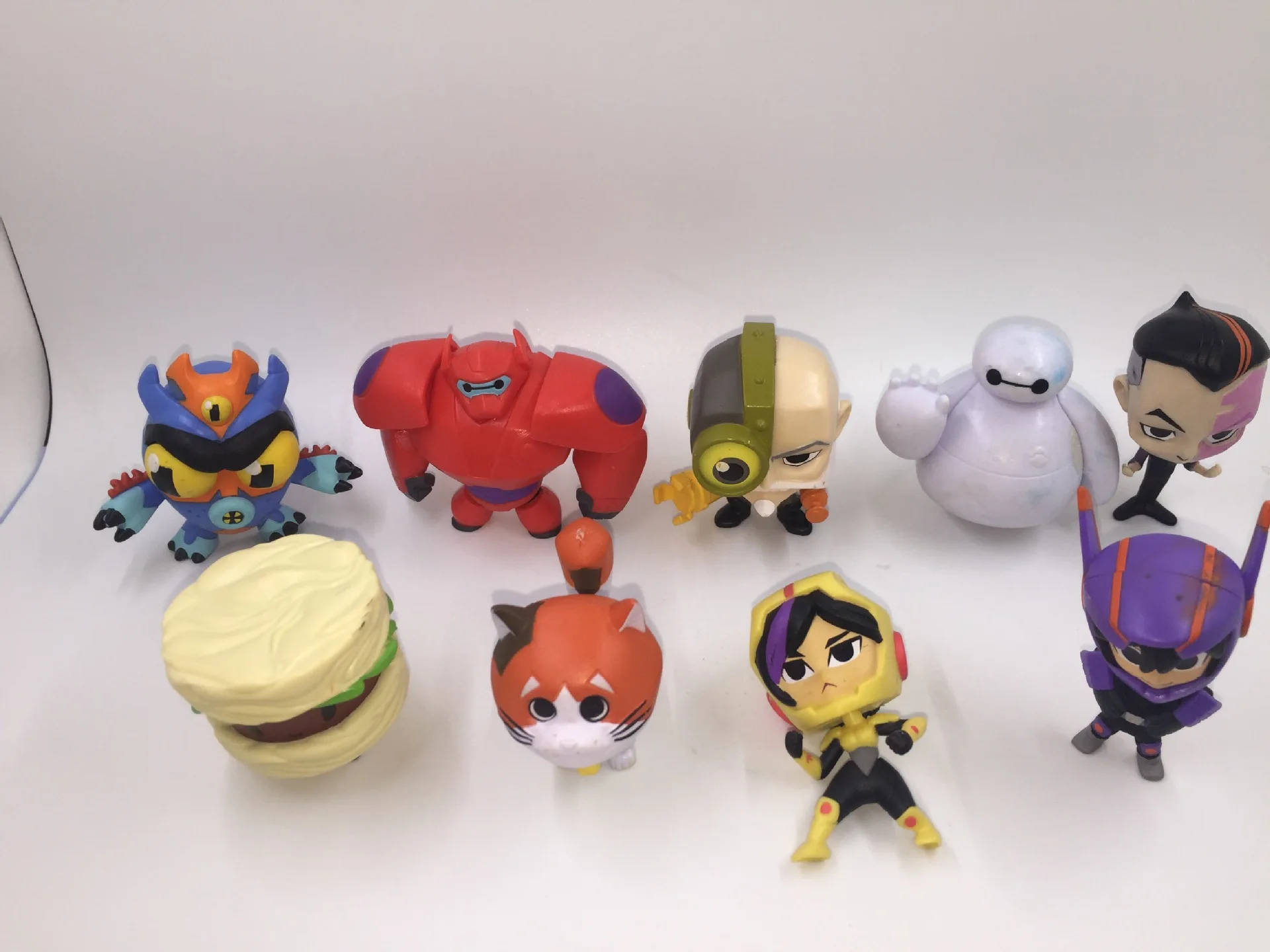 

5pcs Movie Big Hero 6 Go Go Tomago Hiro Hamada Fred Baymax Figure Pvc Model Toys