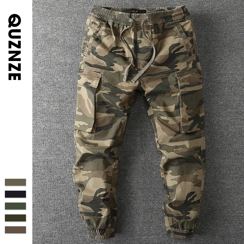 2022 Spring New Men's Casual Pants Loose Camouflage Pants Overalls Streetwear Men