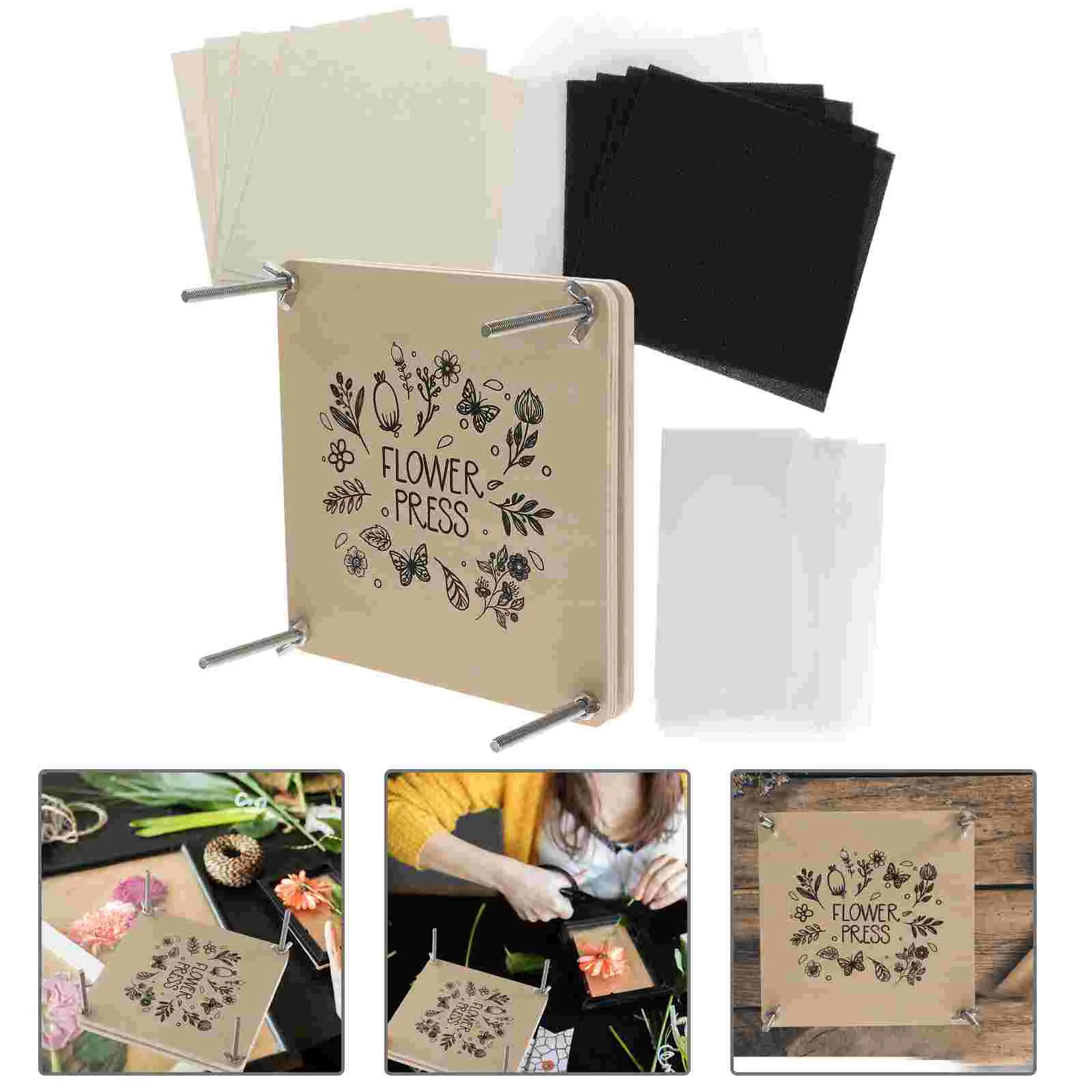 

Press Flower Leaf DIY Plants Fruit Supply Flowers Pressing Kit Embossing Tool Machine Specimen Presser