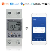 din rail single phase 63a wifi smart energy meter power consumption monitor remote timing voice app control 220v 5060hz